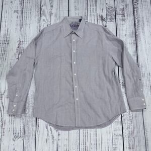Robert Graham XL Purple Embroidered Button-Up Shirt